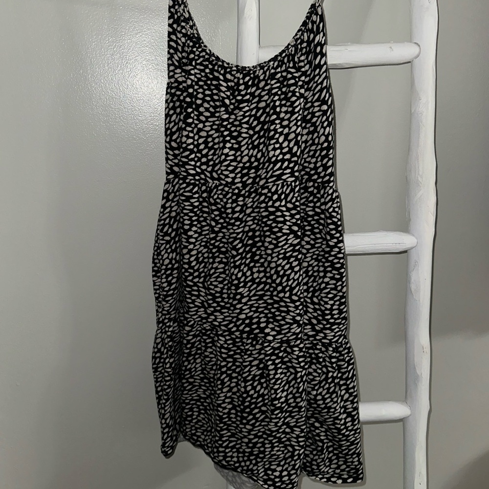 Summer Black and White Patterned Dress